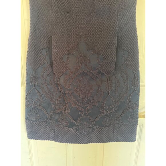 Ted Baker Navy Blue Sleeveless Mini Dress Size 1 Juniors - Picture 3 of 11